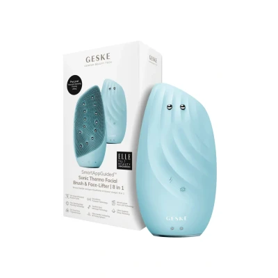 Bild av Geske Sonic Thermo Facial Brush Facelifter 8 IN 1 Electronic Tools SMARTAPPGUIDED Ansiktsvård tillbehör, Storlek: One Size, Turquoise
