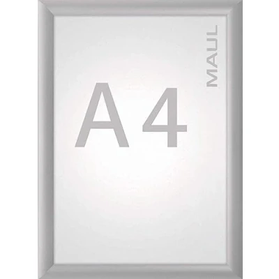 Bild av Maul Hopfällbar Ram Maulstandard A4, Bildram För Affischer, Reklammaterial Och Foton, Robust Med 25 mm Aluminiumprofil, Montering I Stående Liggande Format Möjlig, Silver, 6604408