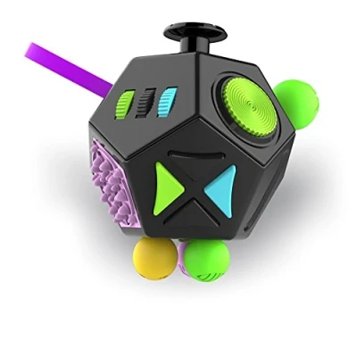 Bild av fidgetkub med 12 sidor figurkub vuxen oändlighet fidget kub leksak stress och ångest för alla åldrar ADHD, ADD, ASD, ADHD vuxna barn som dödar tid kontor klassrum gåvor