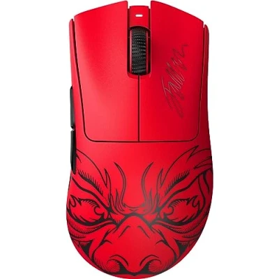 Bild av Razer DeathAdder V3 Pro Lätt trådlös ergonomisk sportmus (63 g lättviktsdesign, Focus 30K optisk sensor, musbrytare Gen 3, HyperSpeed trådlös) Faker Edition