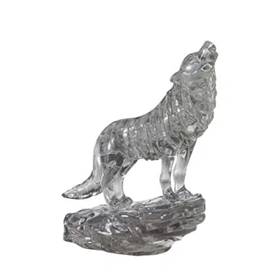 Bild av Kristallpussel 3D Wolf svart transparent design 37 delar byggsats för barn och vuxna HCM Kinzel
