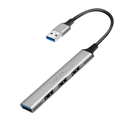 Bild av LogiLink UA0391 USB 3.0 slim hub 4 port med aluminiumhölje