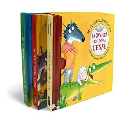 Bild av Mi pequeña biblioteca (La ovejita que vino a cenar. Libro juguete): (pack con: La cenar Los lobos vinieron El cocodrilo cenar)