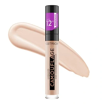 Bild av Catrice Flytande kamouflage High Coverage Concealer, nr 007, Nude, för torr hud, oren blandhy, vegansk, oljefri, vattentät, utan alkohol, 1 pack (5 ml)