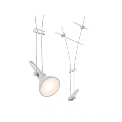 Bild av Paulmann 94488 CorDuo kabelsystem med singelspotlight Comet DC max 12V. 50 watt expanderbar, matt vit, kabel, metall, GU5,3 utan glödlampor