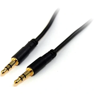 Bild av StarTech.com 3,5 mm ljudkabel 3,0 m smal M/M AUX kabel hane till sladd hörlurskabel hjälpkabel (MU10 MMS)