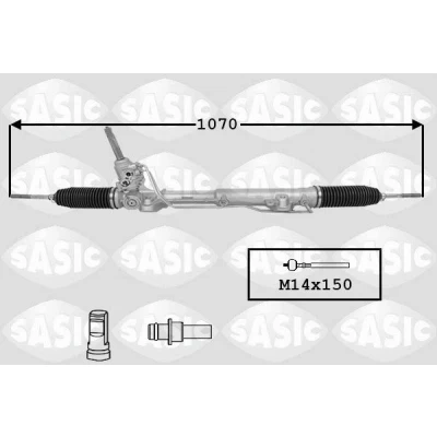 Bild av SASIC 7170056 Crémaillère De Direction hydraulique avec rotule axiale, sans rotules PEUGEOT: 508 I Berline