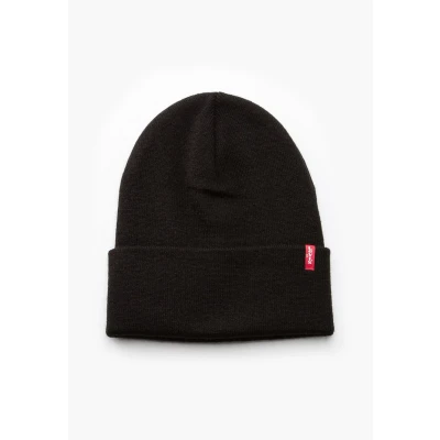 Bild av Levi&#039;s Slouchy RED TAB Beanie Unisex Mössa, Storlek: One Size, Regular black