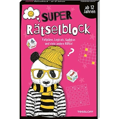 Bild av Super Rätselblock ab 12 Jahren. Faltpläne, Logicals, Sudokus und viele andere Rätsel: 128 Seiten Rätselspaß