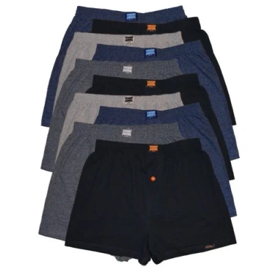 Bild av MioRalini Lösa mjuka boxershorts för män, klassiskt set om 10, 4 färger med gylf, 3XL