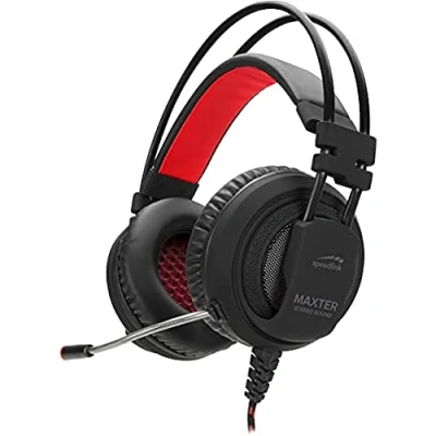 Bild av Speedlink MAXTER Stereo Headset Gaming med flexibel mikrofon, kabelfjärrkontroll, för PS4, svart