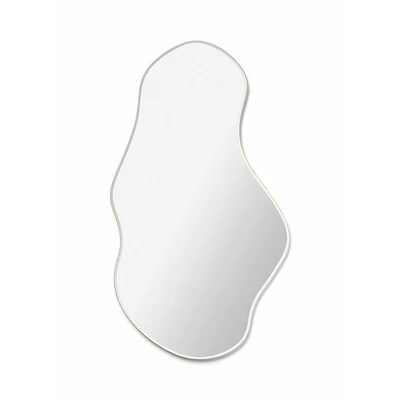 Bild av ferm LIVING väggspegel Pond L, mässing, höjd 110 cm, glas