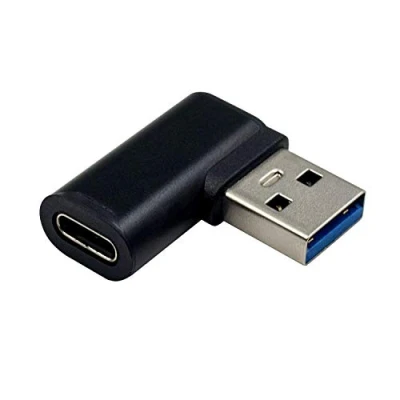 Bild av Duttek USB till C adapter, A högervinklad 90 graders 3.0 hane hona adapter kompatibel med iPhone 11/Airpods iPad/Samsung Note 10/Google Pixel/bärbara datorer