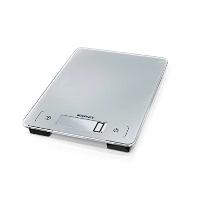 Bild av Soehnle Page Aqua Proof, digital köksvåg, vattentät, diskmaskinssäker, vikt upp till 10 kg, hushållsvåg med sensorberöring, elektronisk våg inklusive batterier, extra platt design
