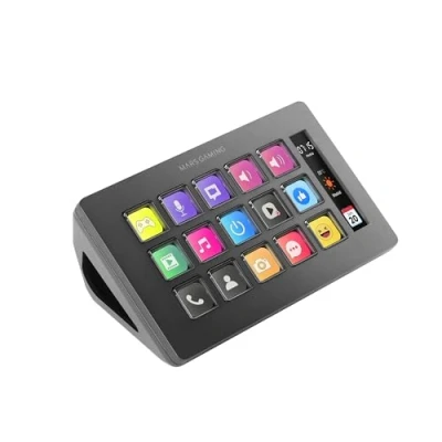 Bild av Mars Gaming MSD ONE, Control Däck Slim, 15 Anpassningsbara LCD Knappar, Förstorad Skärm, Kontrollprogramvara och Plug ins, Kompakt Ergonomisk Slim Design, Windows MacOS, Svart