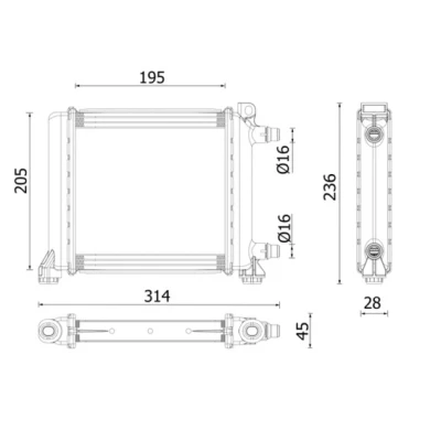 Bild av Kylare, motorkylning MAHLE CR 2642 000P