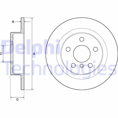 Bild av DELPHI BG4812C Disque de frein 280 10 5 plein revêtu non traité sans roulement roue, bague ABS BMW: 2 Active Tourer, X1, Gran Tourer