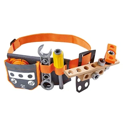 Bild av Hape E3035 Junior Inventor Scientific Tool Belt Build on the Includes 3 Experiments