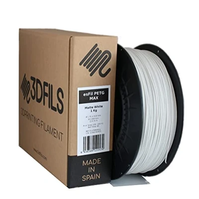 Bild av 3DFILS PETG filament vit matt för 3D utskrift (1,75 mm/1 kg, vit)