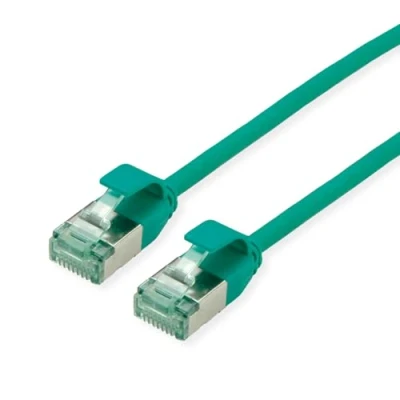 Bild av ROLINE RM U/FTP DataCenter patchkabel Kat.6A (klass EA), smal, grön, 1 m