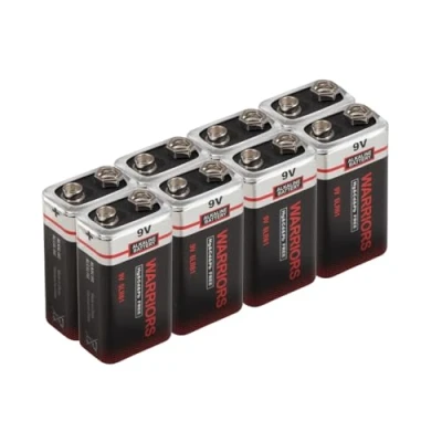 Bild av Warriors Hög kapacitet 9 V volt 2 x 4 8 alkaliska superlångvariga batteribatterier brandvarnare fjärrkontroll bil (8 stycken)