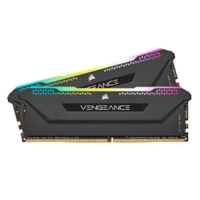 Bild av Corsair VENGEANCE RGB PRO SL 64GB (2x32GB) DDR4 3200MHz C16 (10 extremt ljusstarka lampor, Anpassade XMP 3.0 profiler, Intel Z390, AMD 300/400 Series, X570 Compatible) Desktop Memory Svart