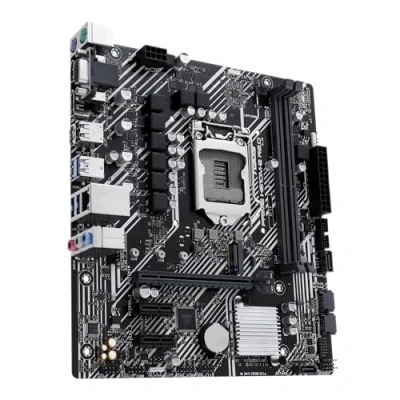 Bild av ASUS Prime H510M E R2.0 moderkortsuttag Intel LGA1200 (Intel H470 chipsats, mATX, DDR4, USB 3.2 Gen 1, M.2, 1 GB Ethernet, Aura Sync)