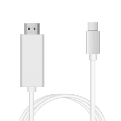 Bild av USB C till HDMI adapterkabel, 4K UHD, 1080p Full HD, kabel för bärbar dator med C, 2 meter, vit