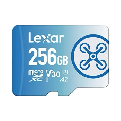 Bild av Lexar Fly 256 GB Micro SD kort, microSDXC UHS I upp till 160 MB/s avläsning, för DJI drönare, actionkamera, smartphone, läsplatta (LMSFLYX256G BNNAA)