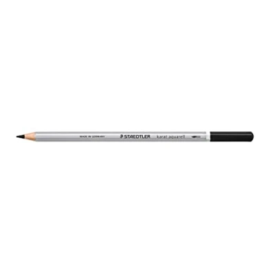 Bild av Staedtler 125 9 karat aquarell Farbstift, wasservermalbar, 12 Stück im Kartonetui, schwarz