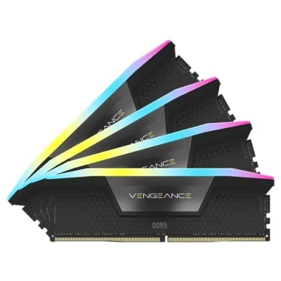 Bild av CORSAIR VENGEANCE RGB DDR5 RAM 128GB (4x32GB) 5600MHz CL40 Intel XMP iCUE Kompatibelt Datorminne Svart (CMH128GX5M4B5600C40)