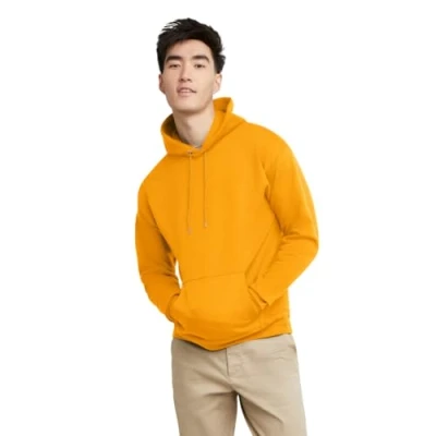 Bild av Hanes herrtröja EcoSmart sweatshirt med huva, Guld, 4XL