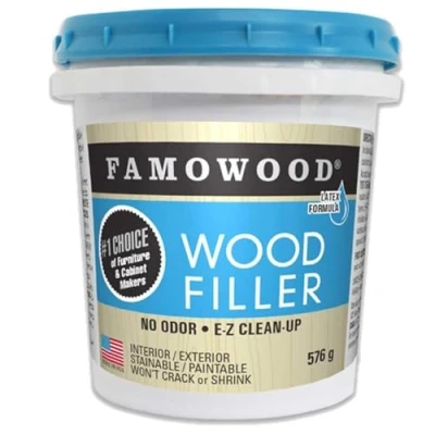 Bild av FamoWood 40022148 latex trä fyllningspint, vit furu