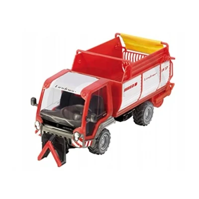 Bild av siku 3061, Lindner Unitrac, med lastvagn, 1:32, Metall,plast, Röd, Fordon flera funktioner