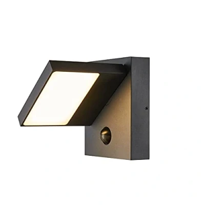 Bild av SLV LED vägglampa Abridor, antracit, bredd 14 cm, sensor