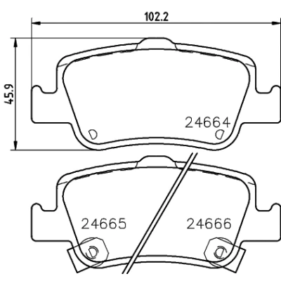 Bild av HELLA 8DB 355 013 571 Jeu de plaquettes frein avec indicateur d&#039;usure accessoires TOYOTA: Auris 5 portes, Break, Corolla XI Berline