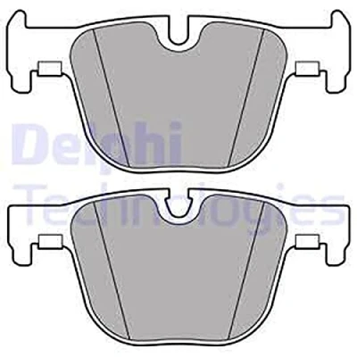 Bild av DELPHI LP2494 Jeu de plaquettes frein non préparé pour indicateur d&#039;usure avec tôle anti bruit sans accessoires BMW: 3 Berline, Touring