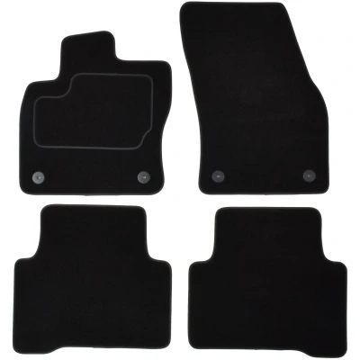 Bild av MAMMOOTH A041 VW392 PRM 01 Ensemble de tapis sol Textile avant et arrière 4 noir Sur mesure VOLKSWAGEN: Touran II