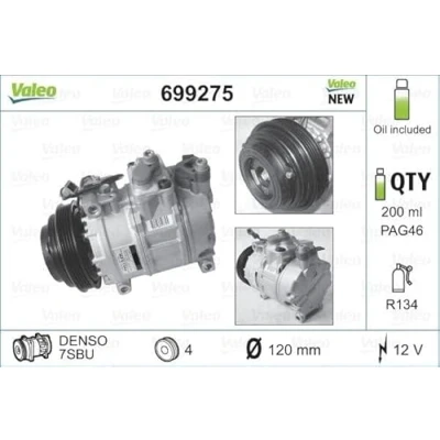 Bild av VALEO NEW ORIGINAL PART 699275 compresseur De Climatisation 7SBU 12 PAG 46 R 134a avec huile AUDI: A6 C5 Berline, Avant