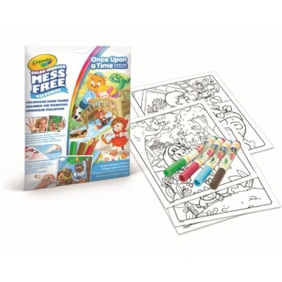 Bild av CRAYOLA Color Wonder, målningsset med 18 färgsidor och 4 icke fläckande filtpennor, tema Det var en gång, kreativ sysselsättning för barn, 3,4,5 år, 75 2816