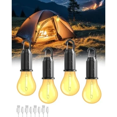 Bild av BrightArk Campinglampor Uppladdningsbara för tält, 3 belysningslägen Lyktor Bärbara tältlampor camping, vandring, fiske, nödsituationer, hushåll, bilreparation, 4PCS