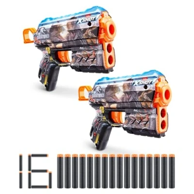 Bild av XShot Skins Jurassic World, Series 1, Flux Jurassic, 8 Dart ingår, brun låda, (Flux Jurassic)