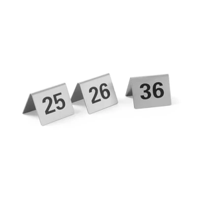 Bild av Informationsskylt BORD NUMMER 25 36 rostfritt stål, set om 12 st. Hendi 663868
