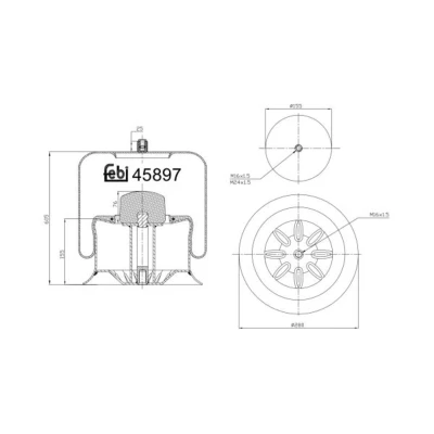 Bild av Bälgar, luftfjädring Febi bilstein 45897