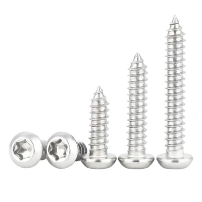 Bild av Qrity 50 st M4 x 20 mm självgängande skruv, torx pan head skruvar, rostfritt stål runt huvud självborrande skruvar