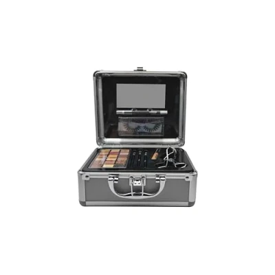 Bild av Bonvoyage, All About My Eyes Set, 26 delar Ögonmakeupkit Med 18 Färgade Ögonskuggpaletter, Eyeliner, Ögonfransböjare, Lösögonfransar Samt en Uppsättning Borstar, Sminkkit Att Ta Sig För Kvinnor