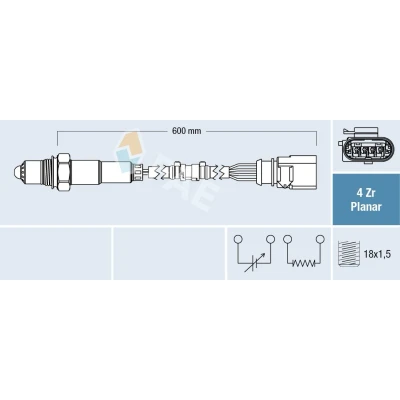 Bild av FAE 77458 Sonde lambda VOLKSWAGEN: Passat B6 Variant, Berline, CC, SKODA: Superb II 5 portes, Break