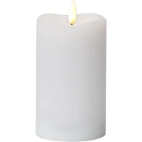 Bild av Blockljus Flamme 15 cm LED m timer, vit