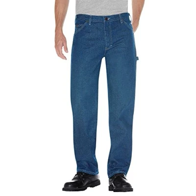 Bild av Dickies herr denim Utility Jean avslappnade vardagsbyxor, Stonewashed indigo blå, 40W X 32L