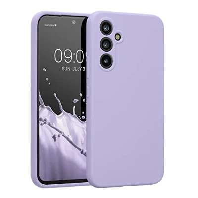 Bild av kwmobile fodral kompatibelt med Samsung Galaxy A54 5G gummerat silikon mobiltelefonfodral skyddsfodral lavendel